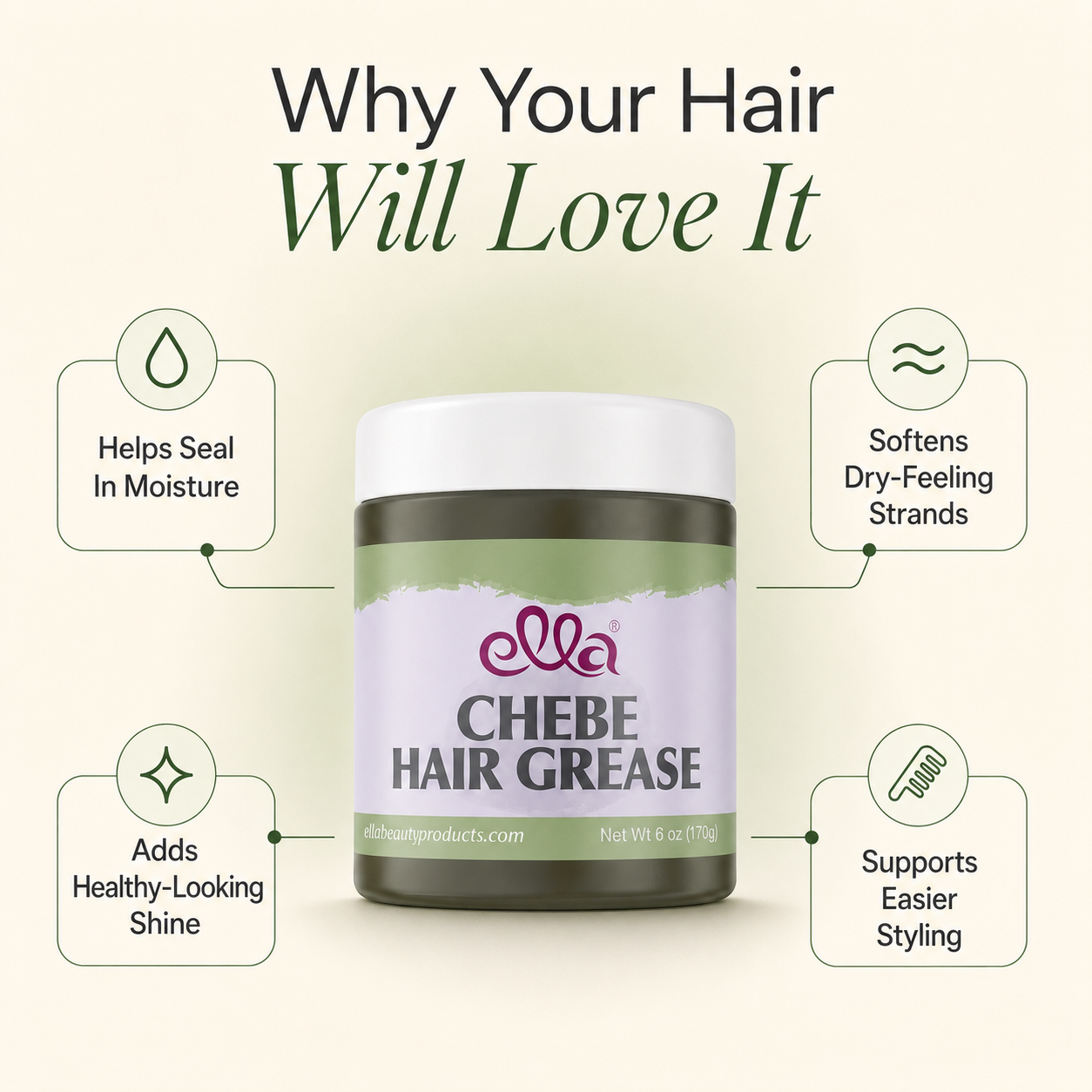 Chebe Hair Grease – Moisture & Length Retention