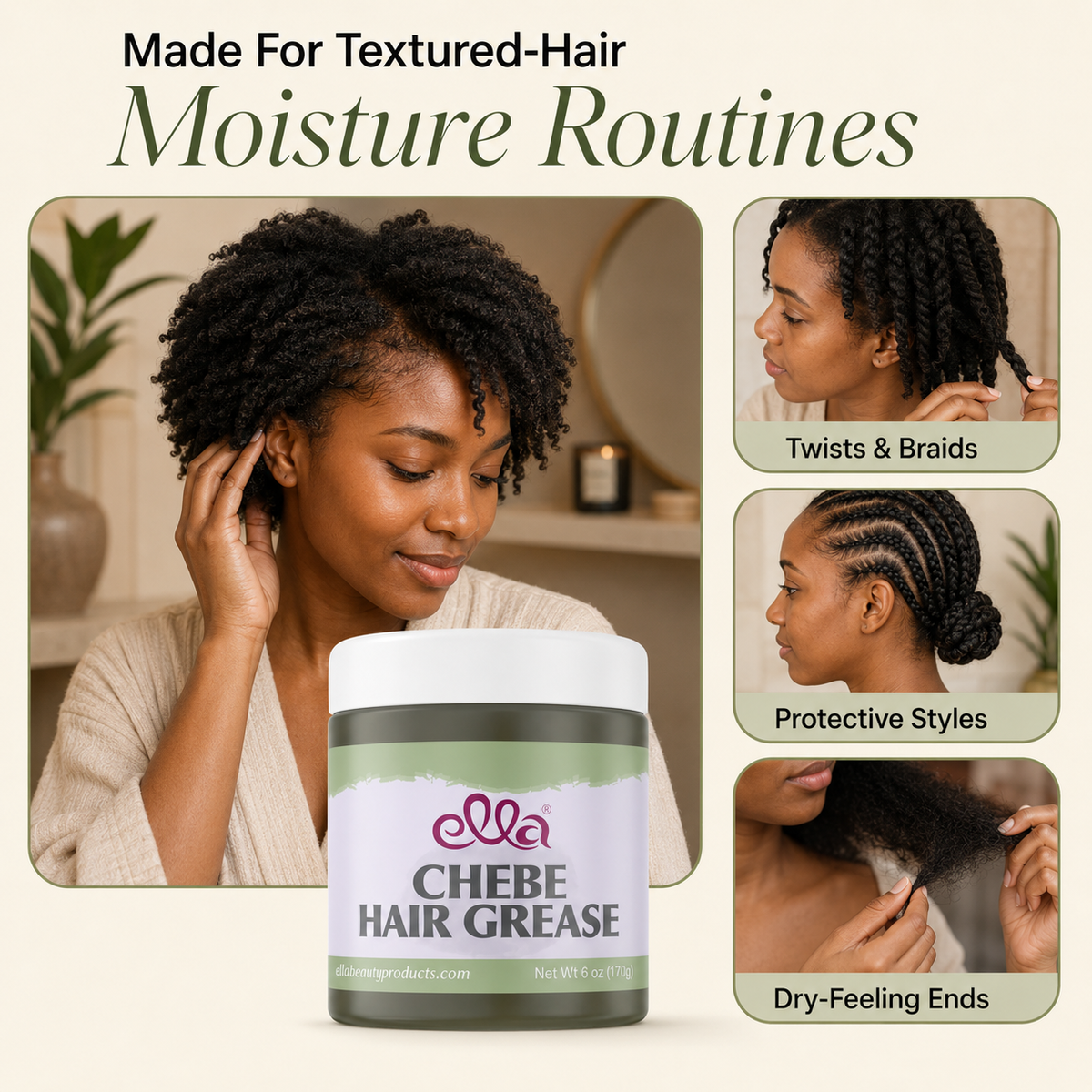 Chebe Hair Grease – Moisture & Length Retention